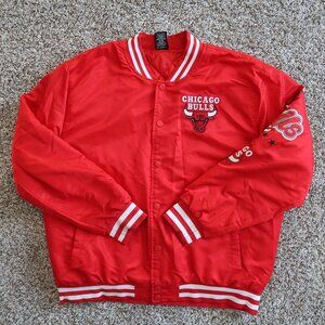 Chicago Bulls NBA Basketball Red Men’s XL Bomber Coastline Varsity Jacket